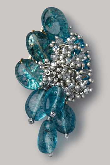 Shop_House Of D"Oro_Blue Stones Handmade Stud Earrings_Online_at_Aza_Fashions