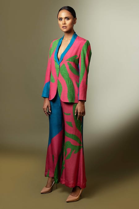 Nautanky Printed Blazer & Pant Set 