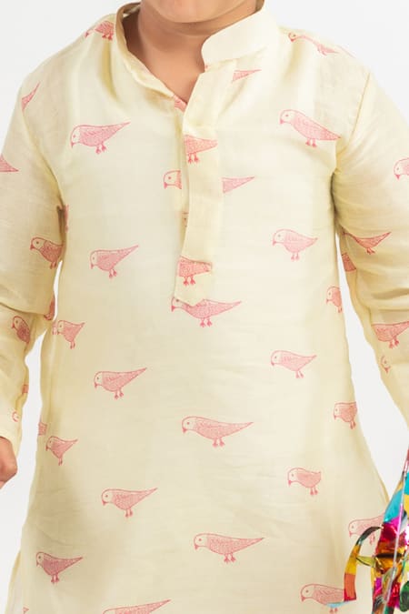 Buy MR Brat Green Chanderi, Cotton Printed Kurta Set Online at Aza Fashions Buy_MR Brat_Green Chanderi, Cotton Printed Kurta Set _Online_at_Aza_Fashions