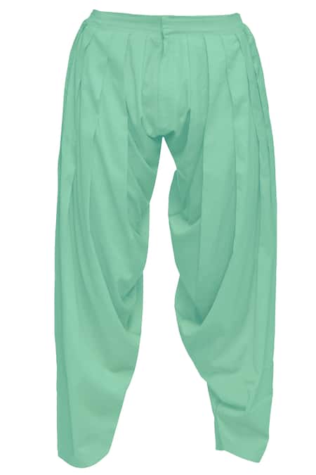 Pranay Baidya Mint Cotton Silk Patiala Pants 