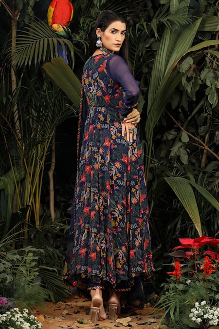 Baise Gaba Modal Satin Printed Anarkali Set 