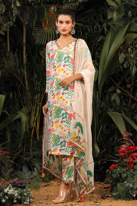 Baise Gaba Modal Satin Printed Kurta Set 