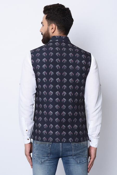 Spring Break Printed Nehru Jacket 