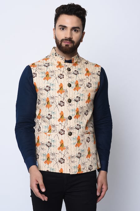 Spring Break Printed Nehru Jacket 