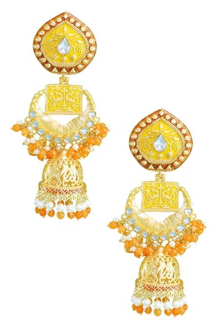 Belsi's Handcrafted Bead Drop Jhumkas 