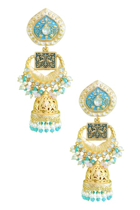 Belsi's Handcrafted Bead Drop Jhumkas 