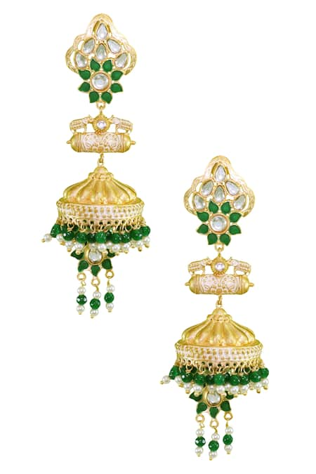 Belsi's Handcrafted Floral Jhumkas 