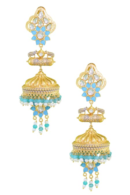 Belsi's Handcrafted Floral Jhumkas 