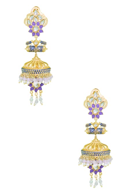 Belsi's Handcrafted Floral Jhumkas 