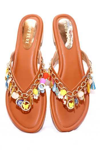 Foot Fuel Blithely Charm Embellished Flats 