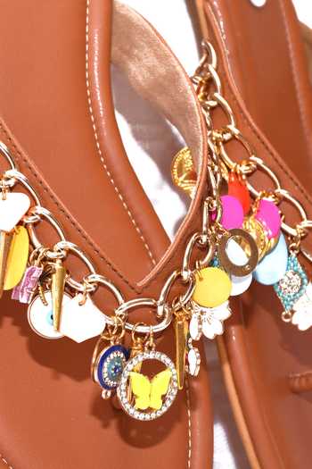 Shop_Foot Fuel_Brown Blithely Charm Embellished Flats _Online_at_Aza_Fashions