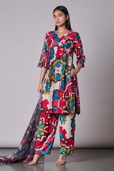 Saaksha & Kinni Ikat Print Kurta 