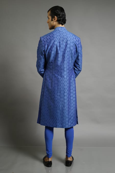 Abhishek Gupta Chanderi Applique Embroidered Bandhgala 