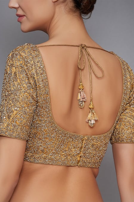 RI.Ritu Kumar Silk Satin Blouse 