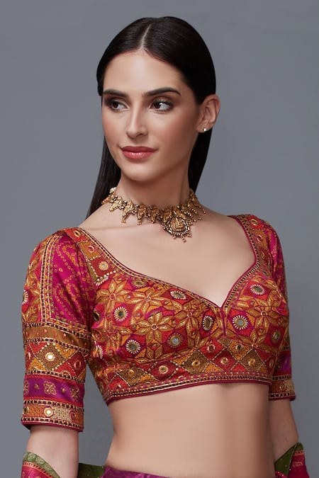 RI.Ritu Kumar Silk Satin Blouse 