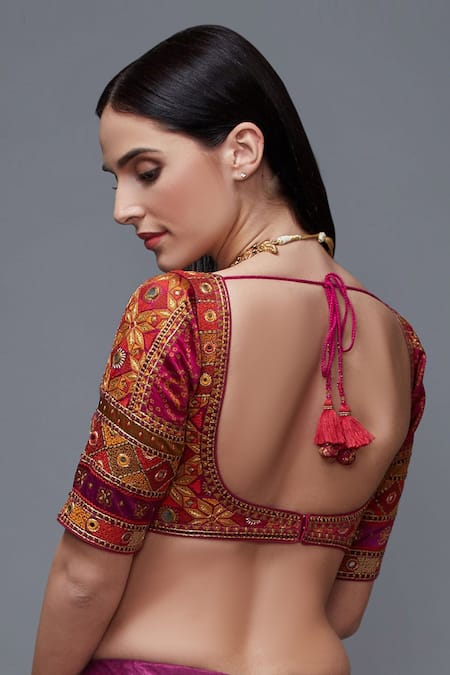 RI.Ritu Kumar Silk Satin Blouse 
