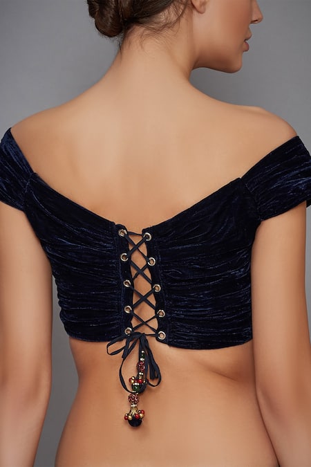 RI.Ritu Kumar Velvet Blouse 