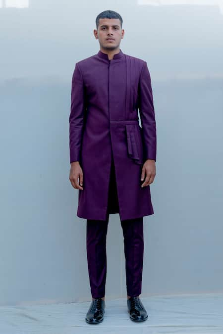 Bohame Pleated Sherwani Set 