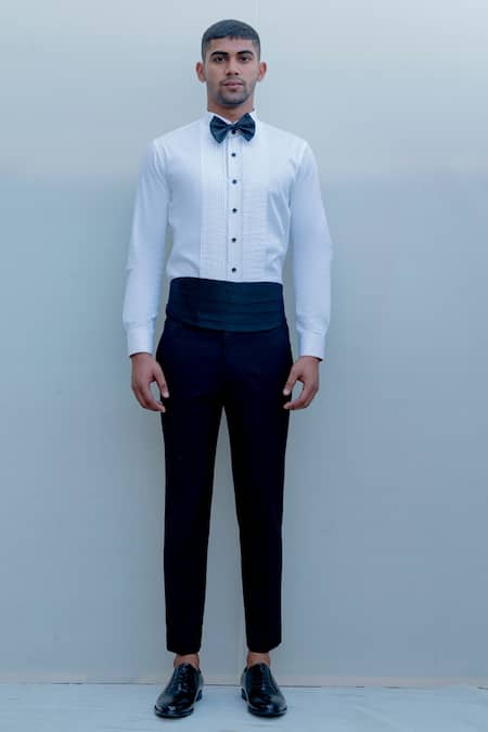 Bohame Black Suiting Tuxedo And Pant Set Online at Aza Fashions Bohame_Black Suiting Tuxedo And Pant Set_Online_at_Aza_Fashions