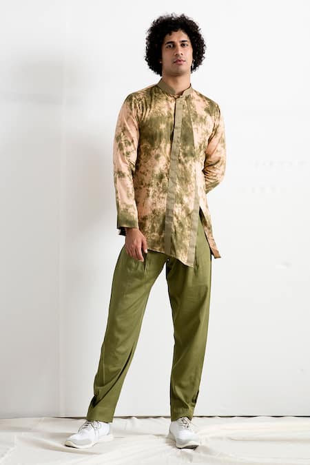 Bohame Tie-Dye Panelled Kurta Set 