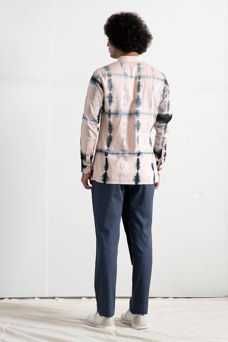 Shop Bohame Beige Bamboo Blend Tie-dye Kurta Set at Aza Fashions Shop_Bohame_Beige Bamboo Blend Tie-dye Kurta Set_at_Aza_Fashions