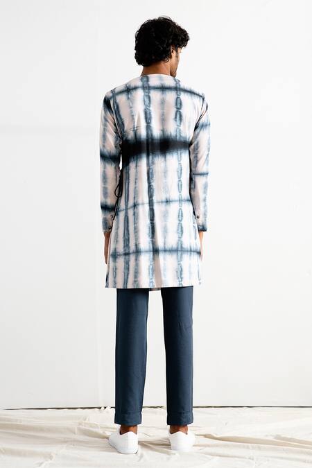 Shop Bohame Beige Bamboo Blend Tie-dye Kurta Set at Aza Fashions Shop_Bohame_Beige Bamboo Blend Tie-dye Kurta Set_at_Aza_Fashions