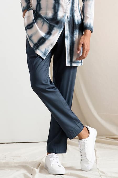 Buy_Bohame_Beige Bamboo Blend Tie-dye Kurta Set_Online_at_Aza_Fashions