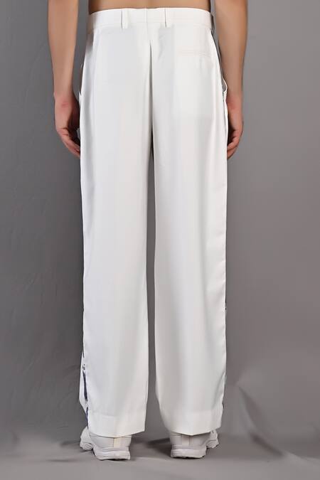 Bohame_Off White Cotton Satin / Suiting Digital Print Dermot Short Jacket And Pant Set_at_Aza_Fashions