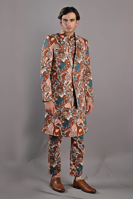 Bohame Watson Printed Jacket & Kurta Set 