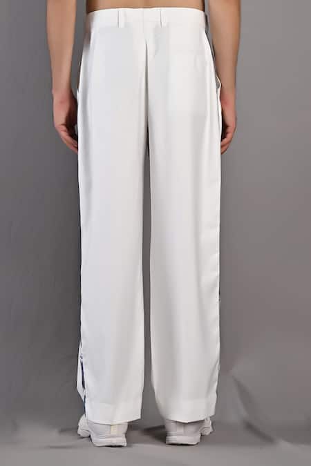 Shop_Bohame_Off White Cotton Satin / Suiting Digital Print Jacek Shacket And Pant Set_Online_at_Aza_Fashions