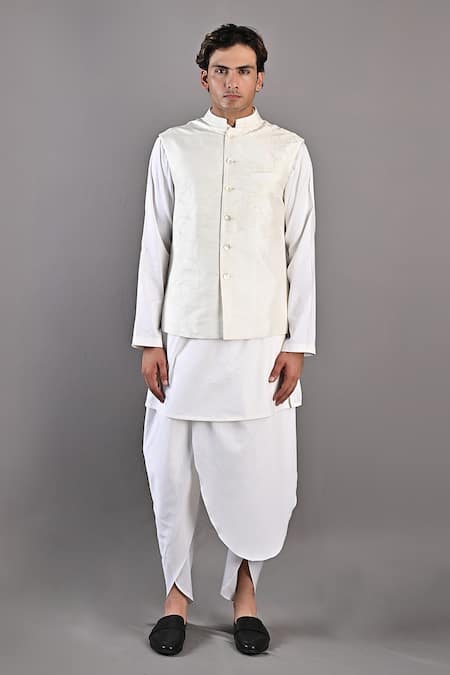 Bohame Tennyson Embroidered Bundi & Kurta Set 