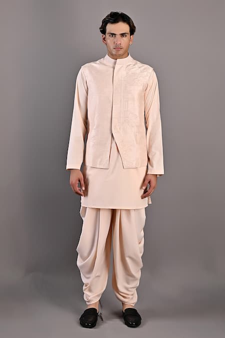 Bohame Cresento Embroidered Bundi & Kurta Set 