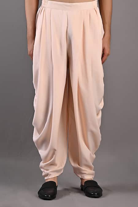 Buy_Bohame_Peach Bundi Dupion Silk, Kurta Cotton Satin, Cresento Embroidered And Set_Online_at_Aza_Fashions