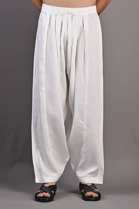 Shop_Bohame_Off White Salwar Tencel Mateo Textured Bundi And Kurta Set_Online_at_Aza_Fashions