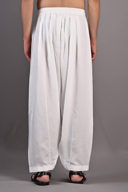 Bohame_Off White Salwar Tencel Mateo Textured Bundi And Kurta Set_at_Aza_Fashions