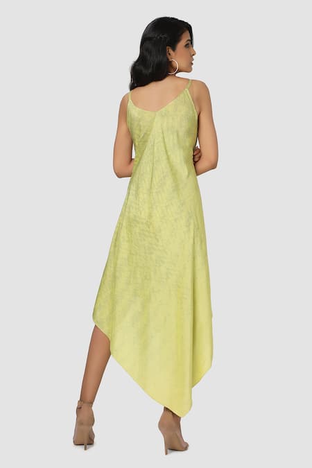 Shop Babita Malkani Black Organic Cotton Silk Lining Lycra Tie Dye Asymmetric Dress at Aza Fashions Shop_Babita Malkani_Black Organic Cotton Silk Lining Lycra Tie Dye Asymmetric Dress _at_Aza_Fashions