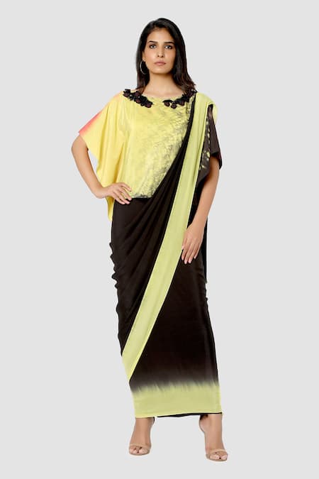 Babita Malkani Organic Cotton Silk Draped Saree 