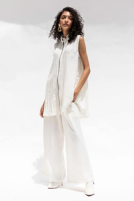 Corpora Studio Silk Crepe Tunic & Pant Set 