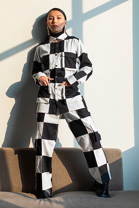 Corpora Studio Checkered Shirt & Pant Set 