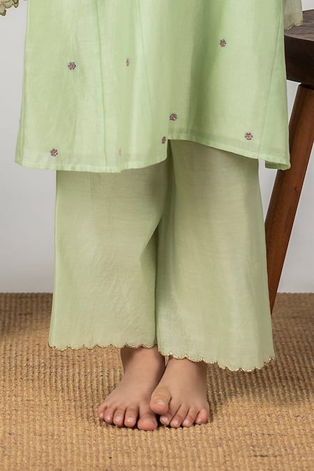 Buy BOTEH Green Cotton, Silk, Embroidery Kurta Set With Dupatta Online at Aza Fashions Buy_BOTEH_Green Cotton, Silk, Embroidery Kurta Set With Dupatta _Online_at_Aza_Fashions