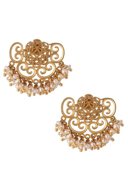 Buy_ZARIIN_Gold Plated Pearls Delicate Tales Jewellery Set Gift Box _Online_at_Aza_Fashions