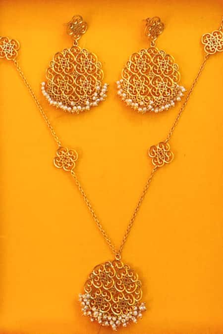 Zariin Cutwork Jewellery Set Gift Box 