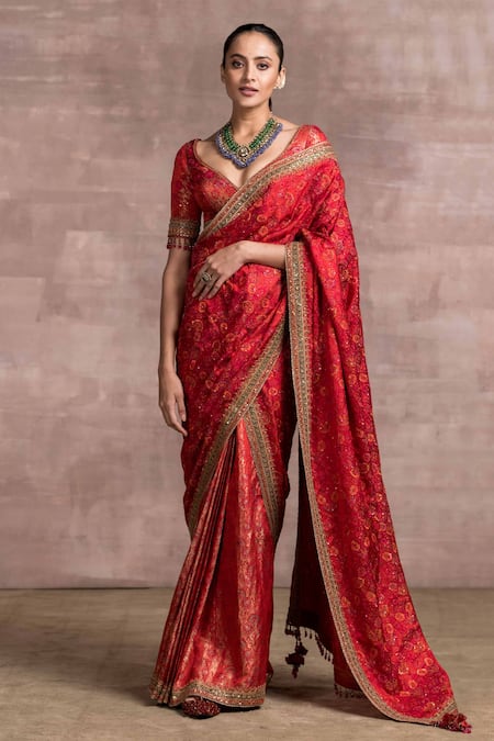 Buy Women's Banarasi Silk Brocade Chanderi Rajani Pattern Lehenga Skirt(Red,28)(AFCS324_28)  at Amazon.in