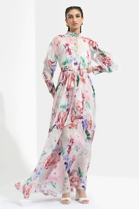 Mandira Wirk Floral Print Dress 