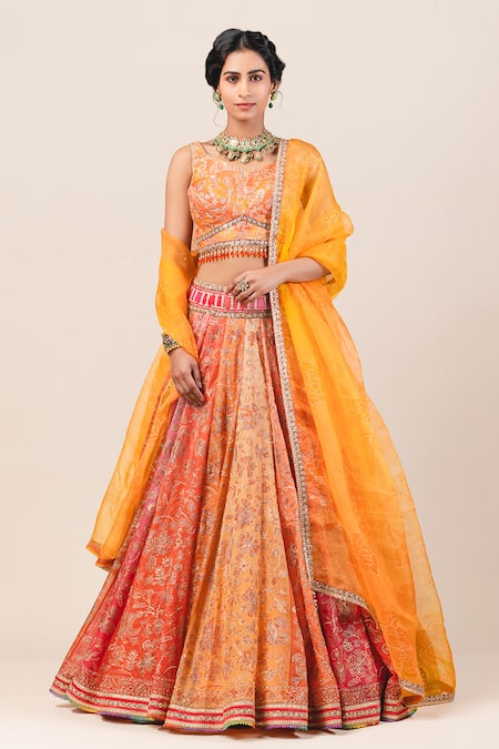 Tarun Tahiliani Organza Bridal Lehenga Set 