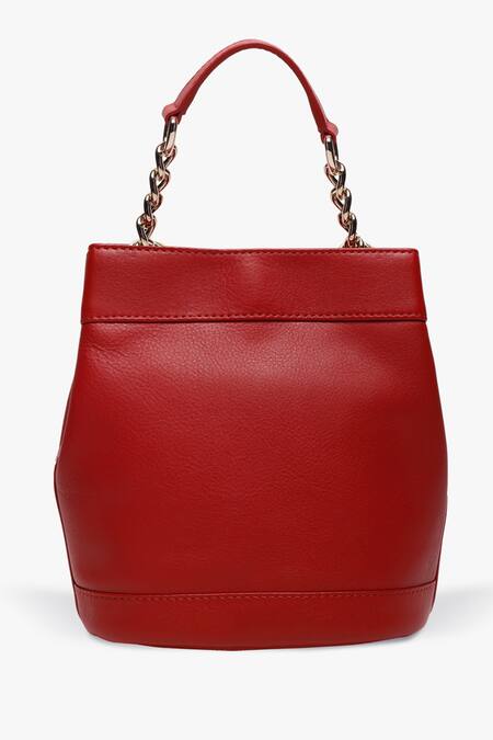 Tan & Loom Red Rani Leather Batwa Online at Aza Fashions Tan & Loom_Red Rani Leather Batwa _Online_at_Aza_Fashions