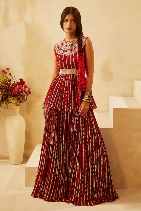 Bhumika Sharma Peplum Kurta & Skirt Set 