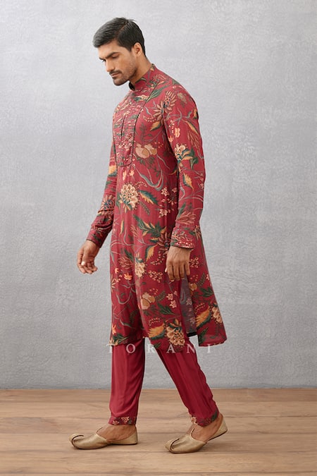 Buy Torani Red Cotton Silk Chintz Sanobar Ashfaq Printed Kurta Set Online at Aza Fashions Buy_Torani_Red Cotton Silk Chintz Sanobar Ashfaq Printed Kurta Set _Online_at_Aza_Fashions