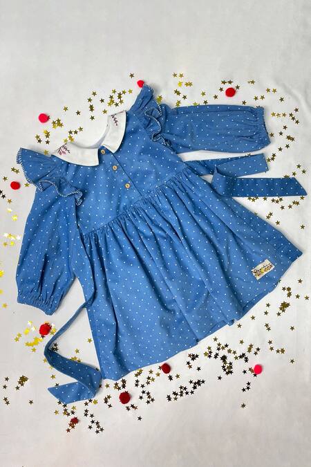 Bagichi Cotton Corduroy Printed Dress 