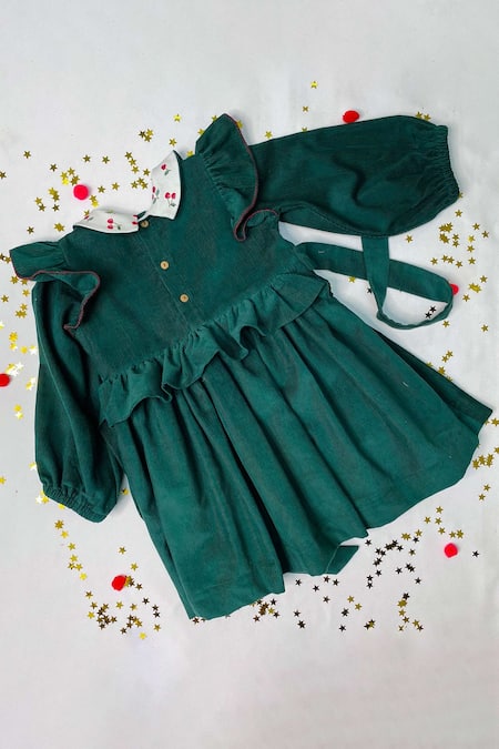 Bagichi Cotton Corduroy Printed Dress 